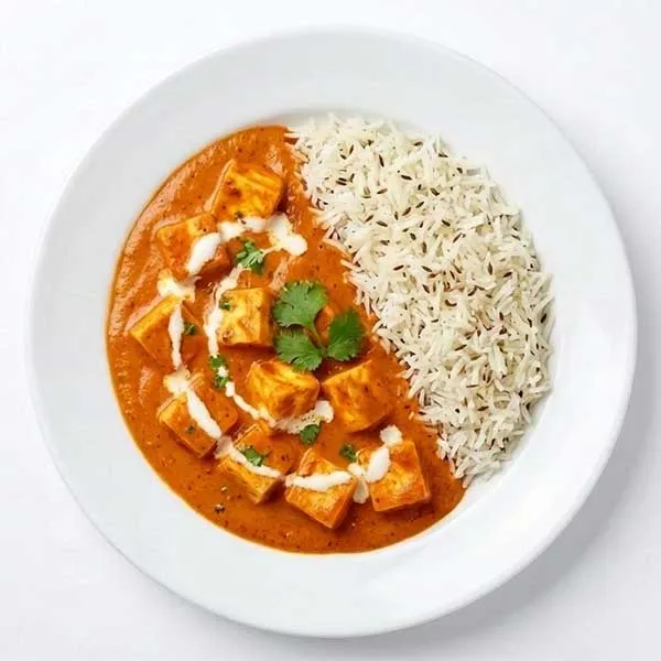 Paneer Butter Masala with Jeera (Cumin) Rice